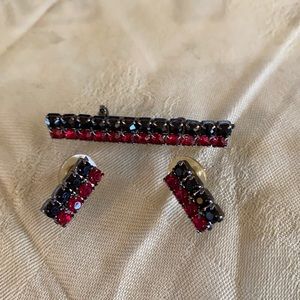 Brooch with matching earrings